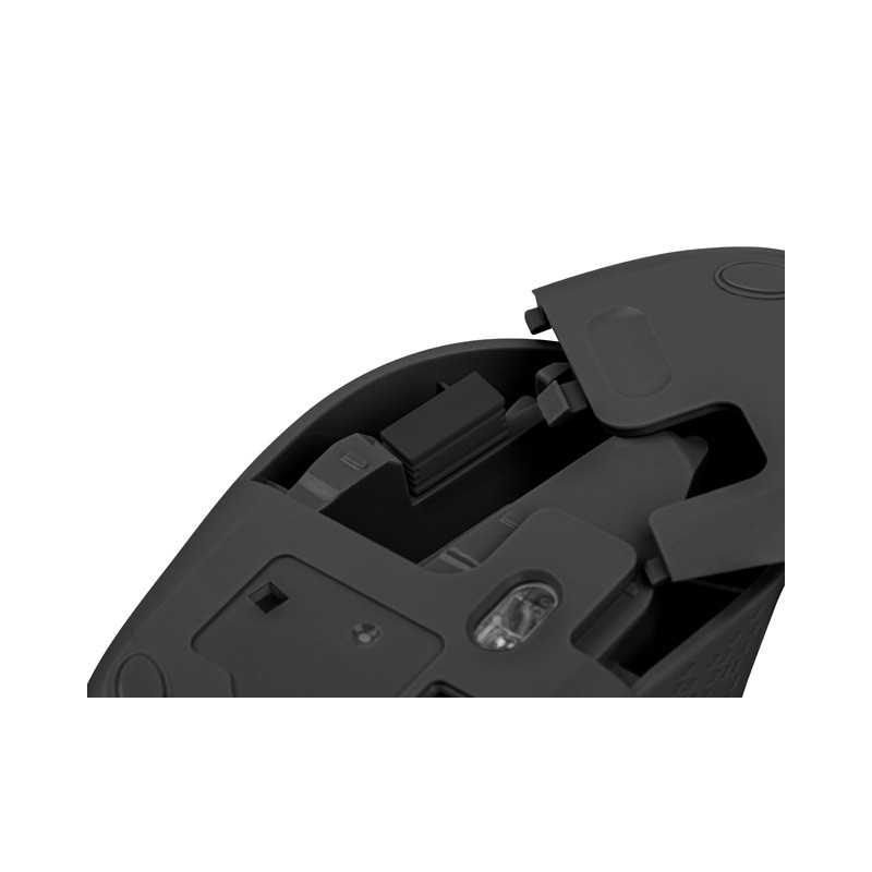 Myš Natec STORK/Kancelárska/Optická/1 600 DPI/Bezdrôtová USB/Čierna