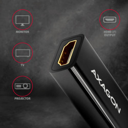 AXAGON RVDM-HI14N, Mini DisplayPort - HDMI 1.4 redukcia / adaptér, 4K/30Hz
