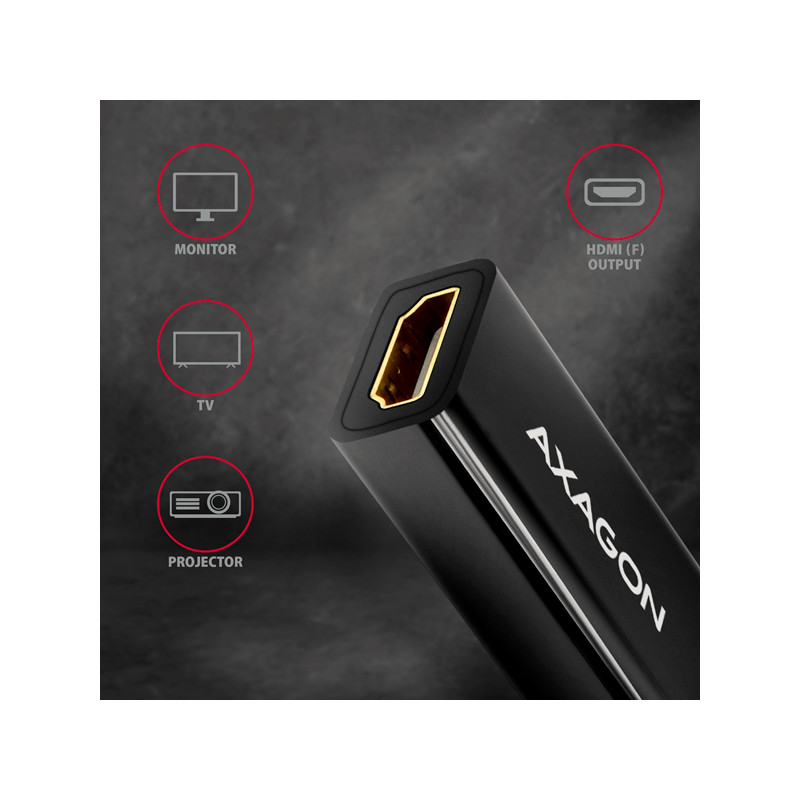 AXAGON RVDM-HI14N, Mini DisplayPort - HDMI 1.4 redukcia / adaptér, 4K/30Hz