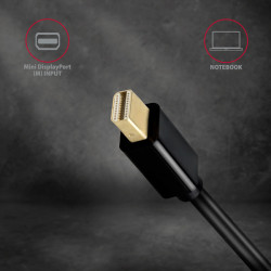 AXAGON RVDM-HI14N, Mini DisplayPort - HDMI 1.4 redukcia / adaptér, 4K/30Hz