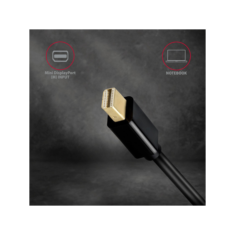 AXAGON RVDM-HI14N, Mini DisplayPort - HDMI 1.4 redukcia / adaptér, 4K/30Hz