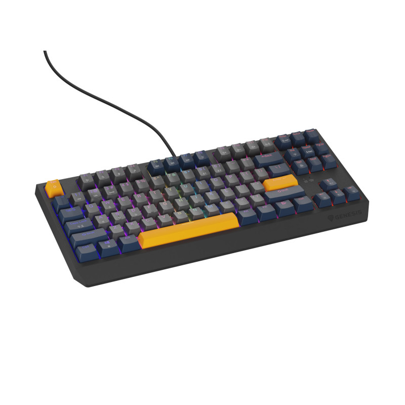 GENESIS herná klávesnica THOR 230/TKL/RGB/Outemu Panda/Drôtová USB/US layout/Naval Blue Negative