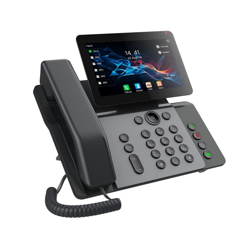 GRANDSTREAM - Fanvil V66 SIP telefón, 7'' bar.disp., WiFi, BT, dual Gbit, PoE, H.264