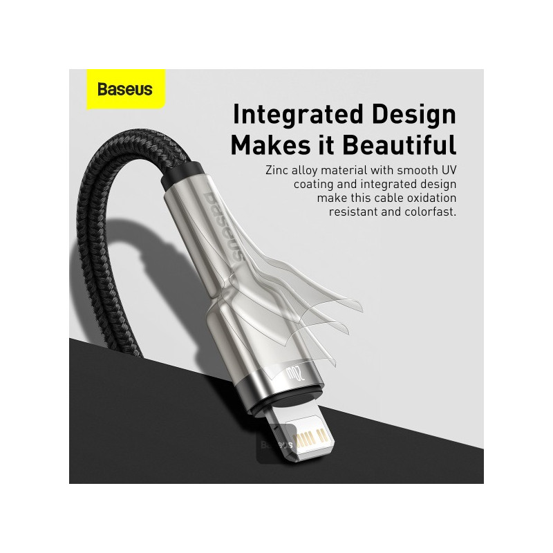 NONAME - Baseus dátový kábel Cafule USB-C/Lightning 1m PD 20W černý