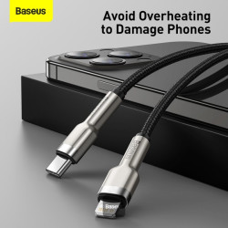 NONAME - Baseus dátový kábel Cafule USB-C/Lightning 1m PD 20W černý