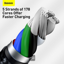NONAME - Baseus dátový kábel Cafule USB-C/Lightning 1m PD 20W černý