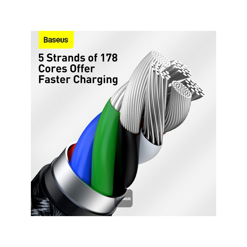 NONAME - Baseus dátový kábel Cafule USB-C/Lightning 1m PD 20W černý