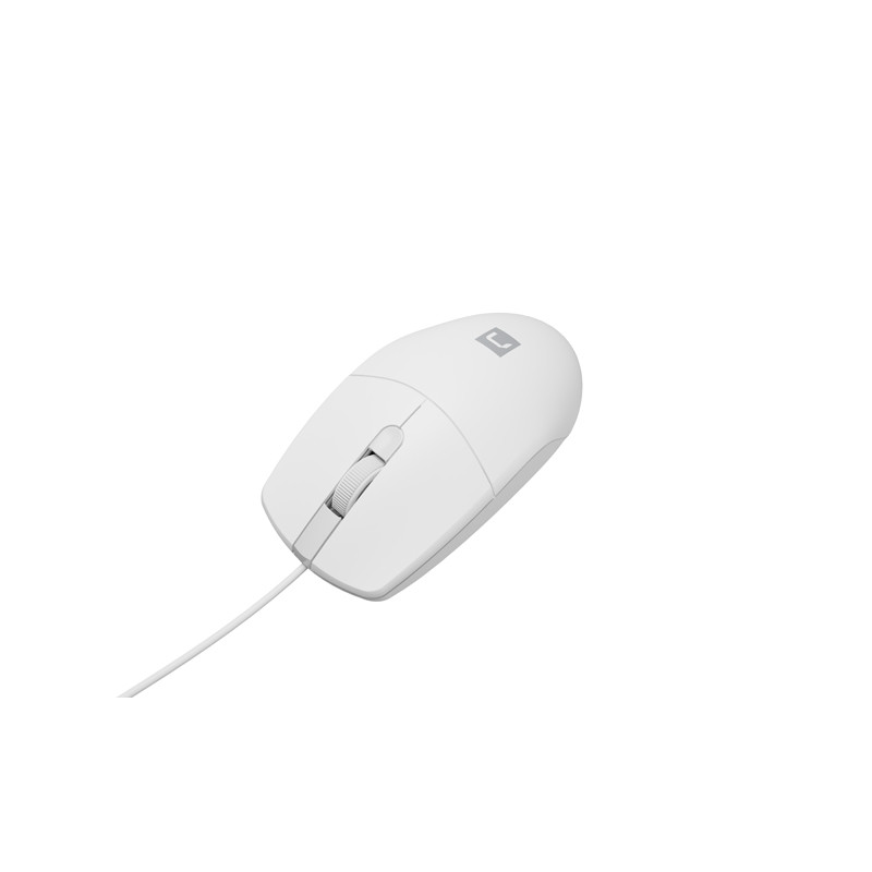Natec optická myš RUFF 2/1 000 DPI/Kancelárska/Optická/1 000 DPI/Drôtová USB/Biela