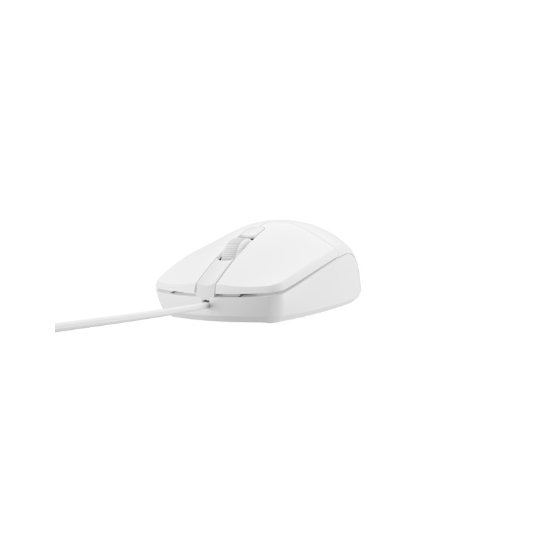 Natec optická myš RUFF 2/1 000 DPI/Kancelárska/Optická/1 000 DPI/Drôtová USB/Biela