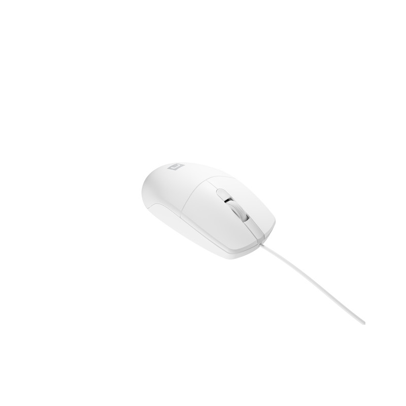 Natec optická myš RUFF 2/1 000 DPI/Kancelárska/Optická/1 000 DPI/Drôtová USB/Biela