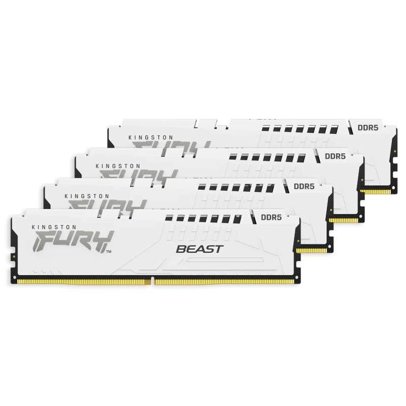 Kingston FURY Beast/DDR5/128GB/5600MHz/CL40/4x32GB/White