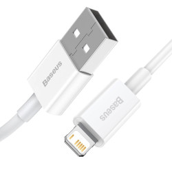 NONAME - Baseus Dátový kábel Superior Series USB/Lightning 1m (2.4 A) biela