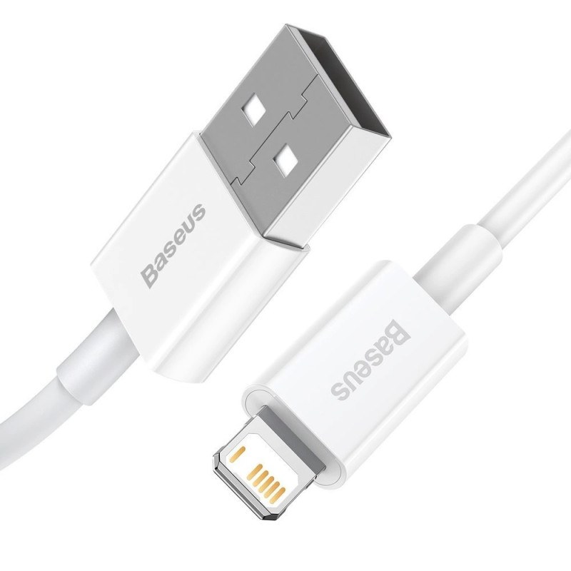 NONAME - Baseus Dátový kábel Superior Series USB/Lightning 1m (2.4 A) biela