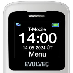 EVOLVEO EasyPhone ID, mobilný telefón pre seniorov, biela