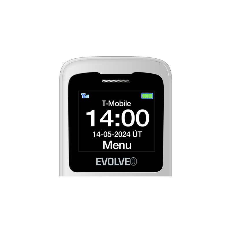 EVOLVEO EasyPhone ID, mobilný telefón pre seniorov, biela