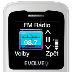 EVOLVEO EasyPhone ID, mobilný telefón pre seniorov, biela