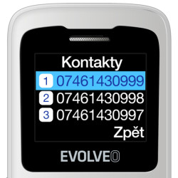 EVOLVEO EasyPhone ID, mobilný telefón pre seniorov, biela