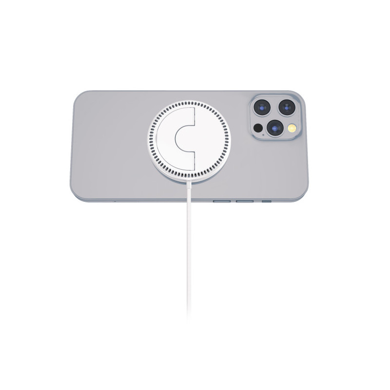 ALIGATOR bezdrôtová nabíjačka ALIGATOR Mag-Pad, určené pre MagSafe, 15W, biela