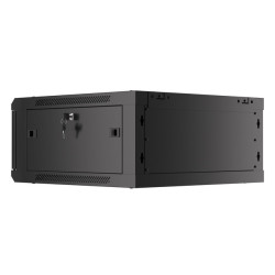 LANBERG RACKOVÁ SKRIŇA 19'' PRO MONTÁŽ NA STENU 4U/600X600 (FLAT PACK) V2 ČIERNA