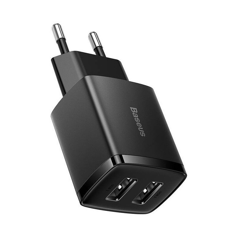 NONAME - Baseus nabíjačka do siete Compact 2xUSB 10,5W čierna