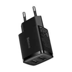 NONAME - Baseus nabíjačka do siete Compact 2xUSB 10,5W čierna