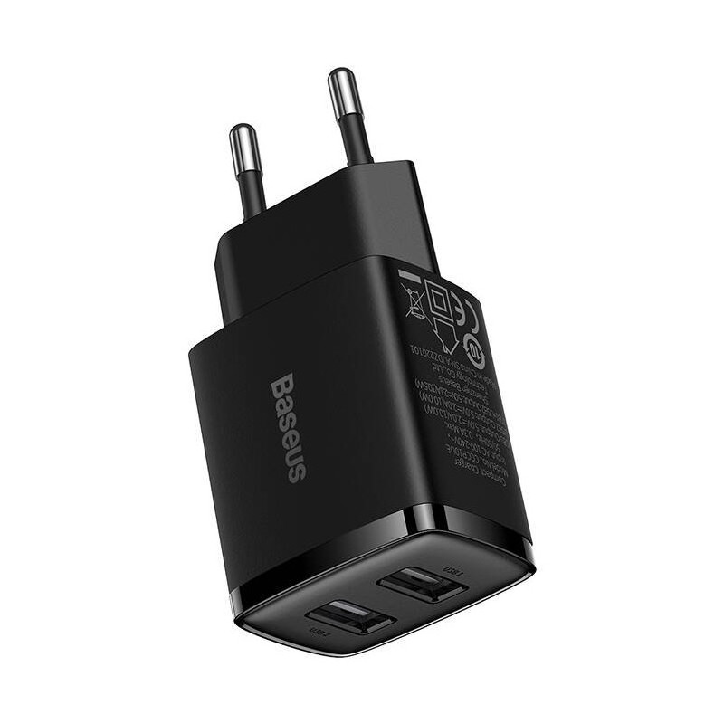 NONAME - Baseus nabíjačka do siete Compact 2xUSB 10,5W čierna