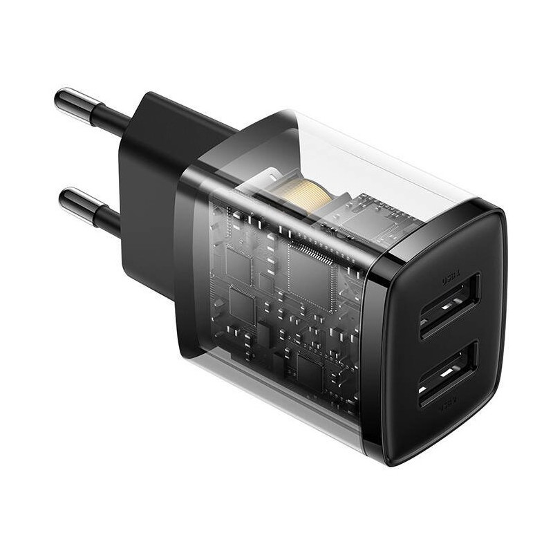 NONAME - Baseus nabíjačka do siete Compact 2xUSB 10,5W čierna