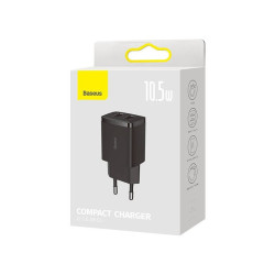 NONAME - Baseus nabíjačka do siete Compact 2xUSB 10,5W čierna