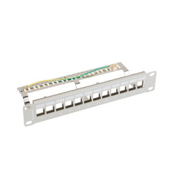 LANBERG PATCH PANEL 12 PORTOV 1U 10'' FTP PRO MODULY KEYSTONE ŠEDÝ V2