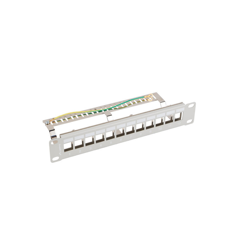 LANBERG PATCH PANEL 12 PORTOV 1U 10'' FTP PRO MODULY KEYSTONE ŠEDÝ V2