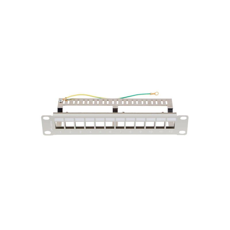 LANBERG PATCH PANEL 12 PORTOV 1U 10'' FTP PRO MODULY KEYSTONE ŠEDÝ V2
