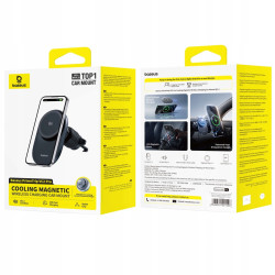 NONAME - Baseus PrimeTrip VC2 Pro Cooling Magnetický Držiak do Autá s Bezdrôtovým Nabíjaním 25W Cosmic Black