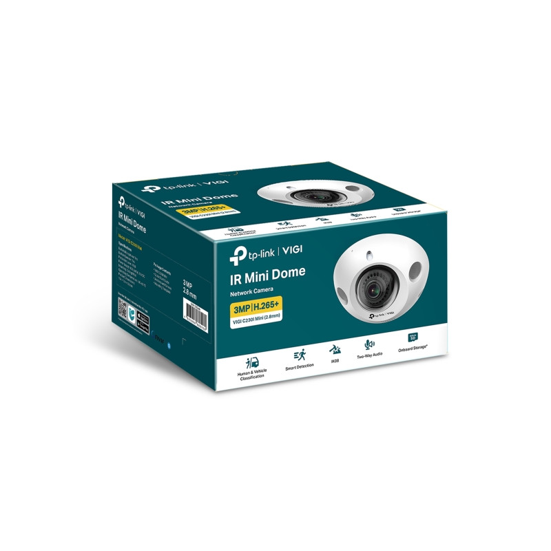 TP-LINK - VIGI C230 Mini (2.8mm) 2MP Dome Network Cam