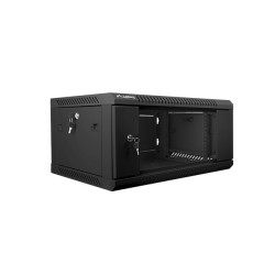 LANBERG - Nástenný rack 19'' 4U 600X450mm černý flat pack