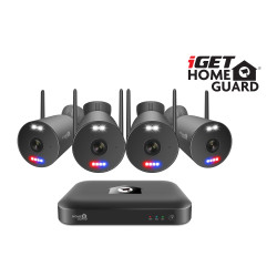 iGET HGNVK109104 - kamerový WiFi set, 3K rozlíšenie, 10CH NVR + 4x kamera so zvukom, IR + LED, CZ app