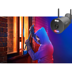 iGET HGNVK109104 - kamerový WiFi set, 3K rozlíšenie, 10CH NVR + 4x kamera so zvukom, IR + LED, CZ app