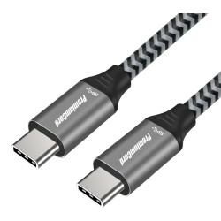 PremiumCord Kabel USB 3.2 Gen 1 USB-C male - USB-C male, bavlnený oplet, 1,5m