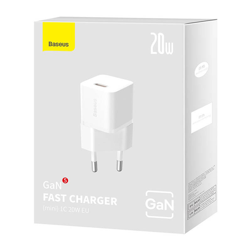 NONAME - Baseus Rýchlonabíjačka do siete GaN5 Mini 20W EU biela