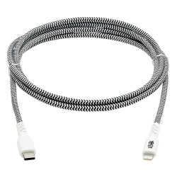 EATON - Kabel USB-C 2.0 / Lightning, s LED diódou, MFi, (Samec/Samec), odolný kábel, 3.05m