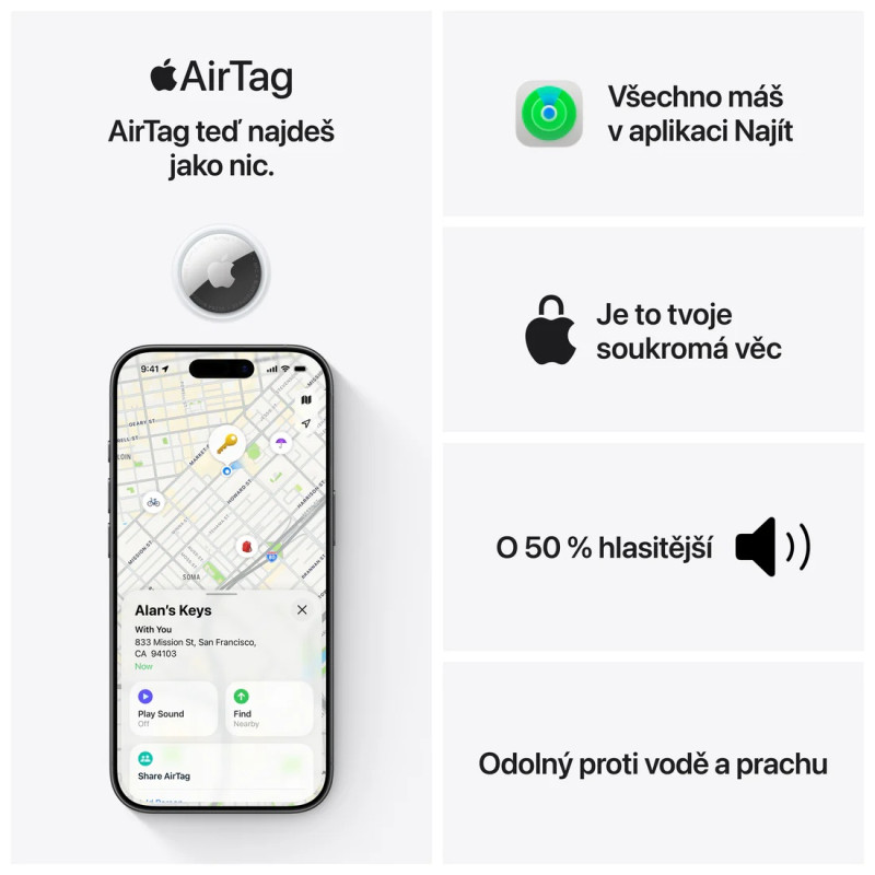 APPLE - AirTag 2.gen. (4 Pack)