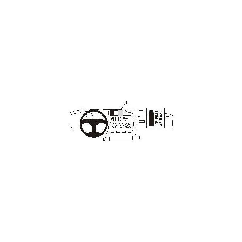 Brodit ProClip Volkswagen Golf III 92-98/Cabrio 94-02/Variant 94-99/Jetta 96-98/Vento 94-98, stred