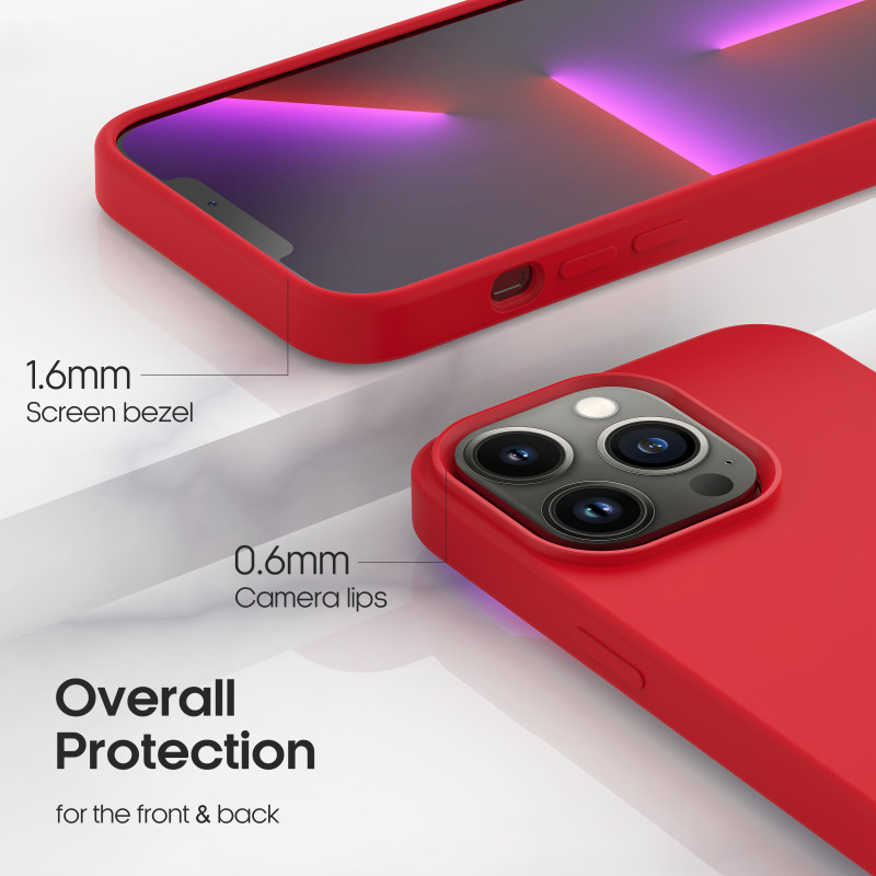 Silikonový kryt CARNEVAL SNAP pre iPhone 14 plus s MagSafe - červená