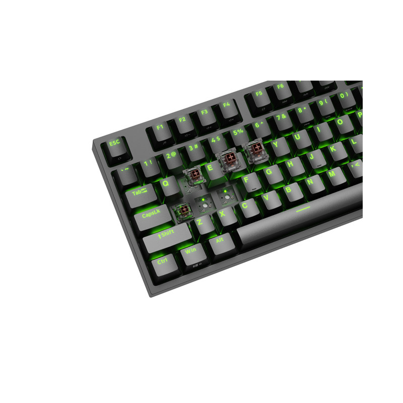 Genesis herná mechanická klávesnica THOR 404/RGB/Khail Box Brown/Drôtová USB/US layout/Čierna