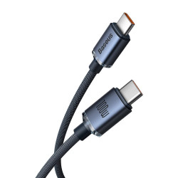 NONAME - Baseus CAJY000701 Crystal Shine Series Dátový Kabel USB-C - USB-C 100W 2m Black