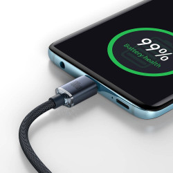 NONAME - Baseus CAJY000701 Crystal Shine Series Dátový Kabel USB-C - USB-C 100W 2m Black
