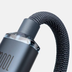 NONAME - Baseus CAJY000701 Crystal Shine Series Dátový Kabel USB-C - USB-C 100W 2m Black