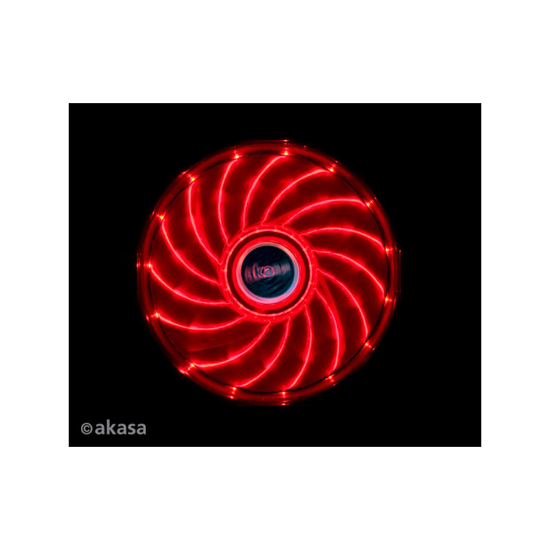 prídavný ventilátor Akasa Vegas LED 12 cm červená