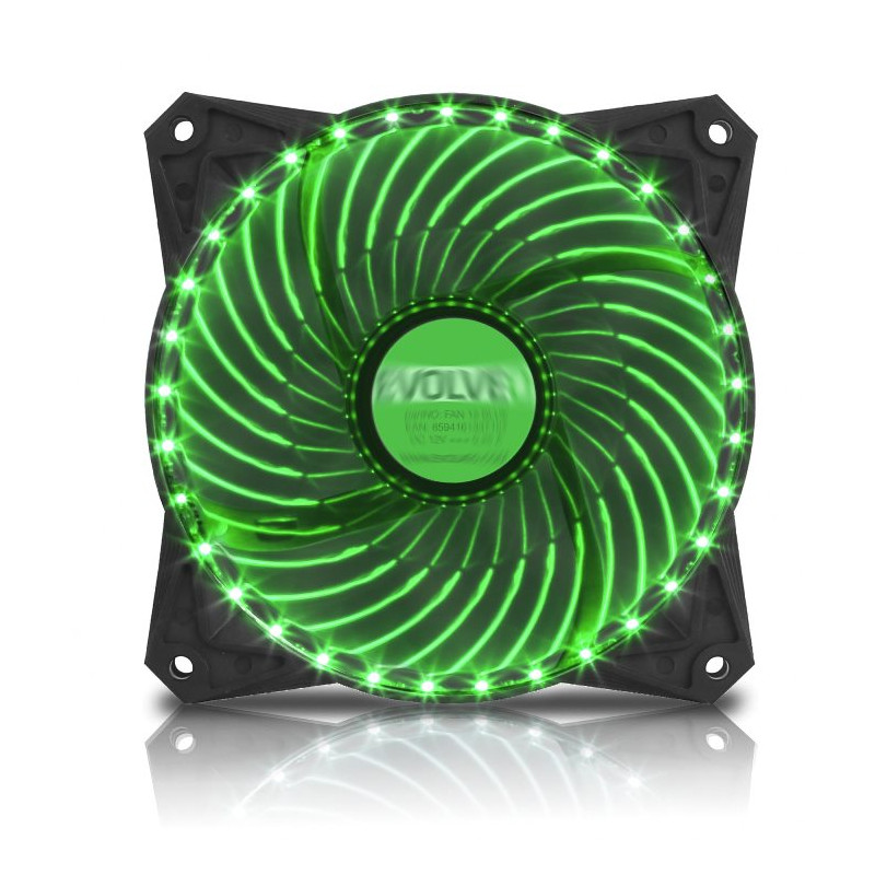EVOLVEO ventilátor 120mm, LED 33 bodov, zelený