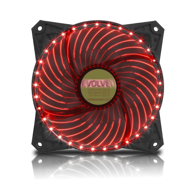 EVOLVEO ventilátor 120mm, LED 33 bodov, červený