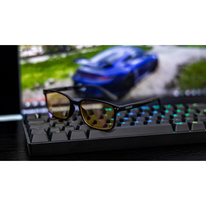 EVOLVEO BlueBlock40, PC brýle, blokácia modrého svetla 40%, nedioptrické, čierne